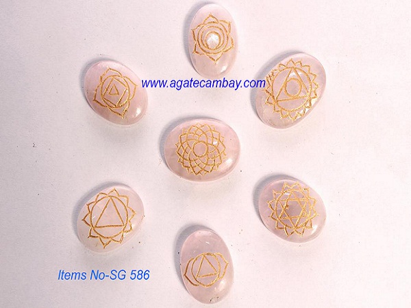 Rose Quartz Chakra Engrave Set