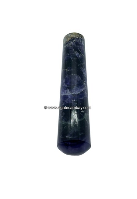 Gemstone Multi Fluorite Plain Massage Wand