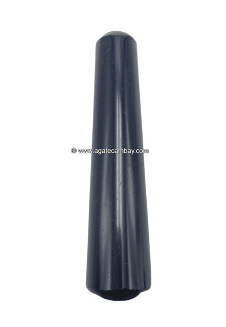 Gemstone Black Obsidian Plain Massage Wand