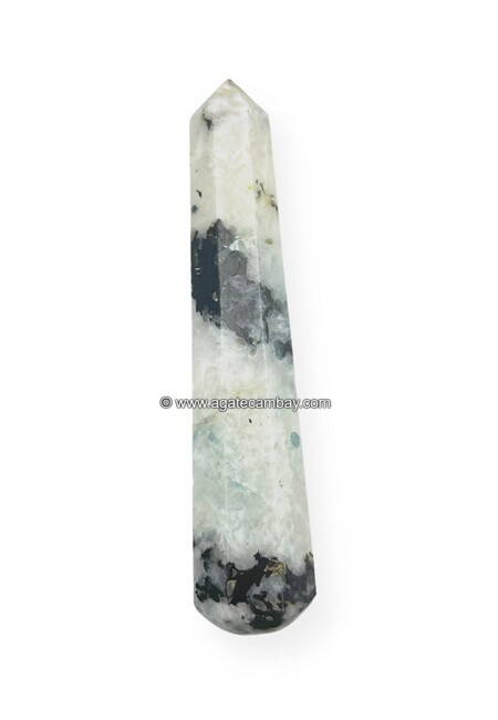 Gemstone Rainbow Moonstone Facet Massage Wand