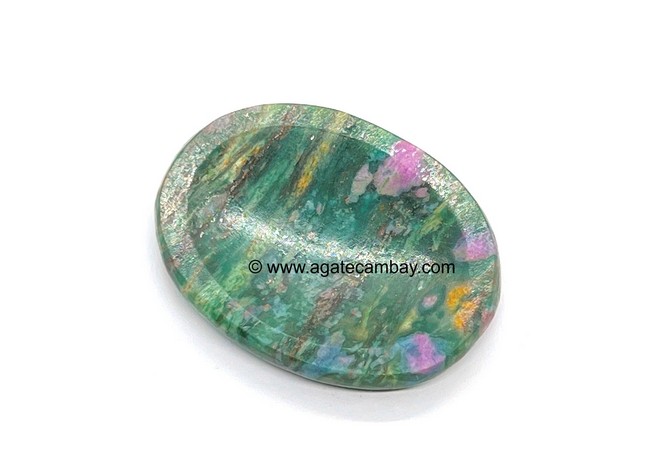 Ruby Zoisite Worry Stone