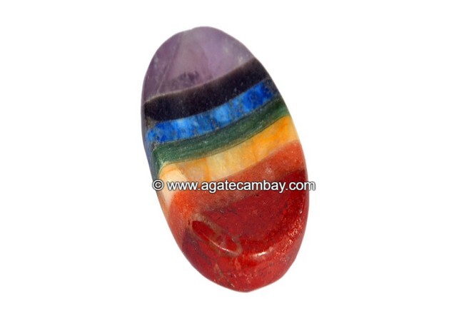 Seven Chakra Worry Stone