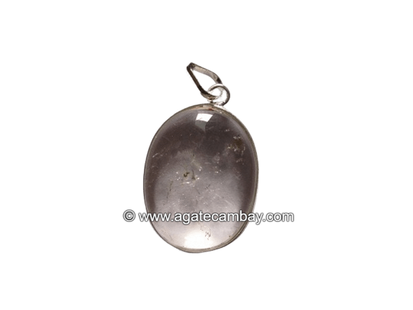 Clear Crystal Quartz Oval Pendants