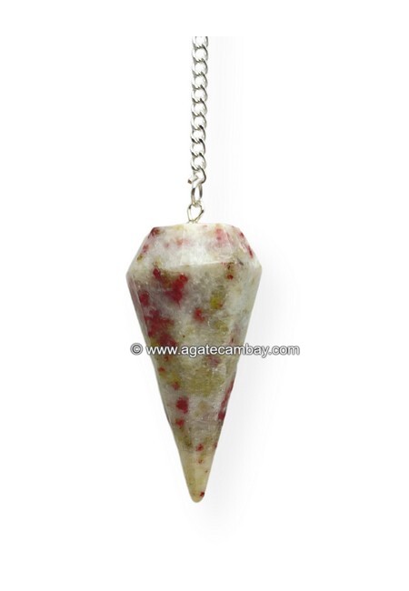Cinnabarite Facetted Pendulum
