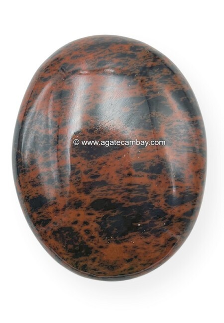 Mahogany Obsidian Palm Stone