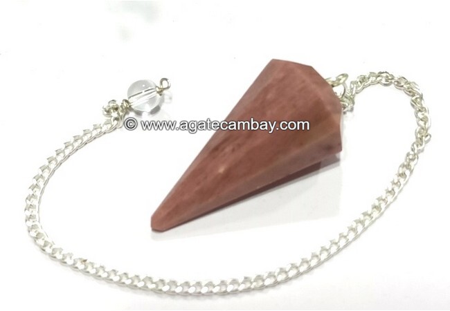 Pink Opal Facetted Pendulum