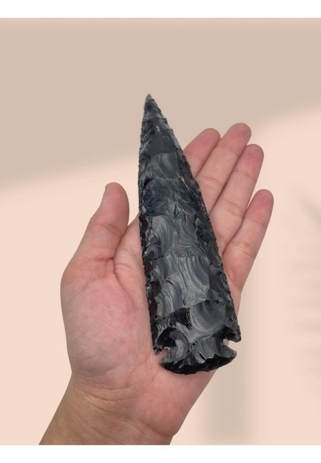 Black Obsidian 7 Inch. Arrow Head