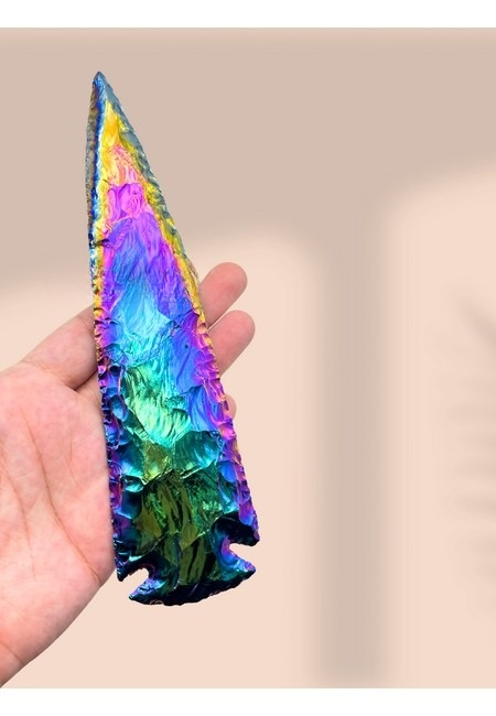 Titanium Aura Fancy Jasper 8 Inch. Arrow Head